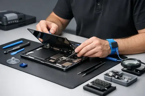 Planšetdatoru remonts Rīgā - iPad, Samsung Galaxy Tab, Huawei MatePad diagnostika un labošana
